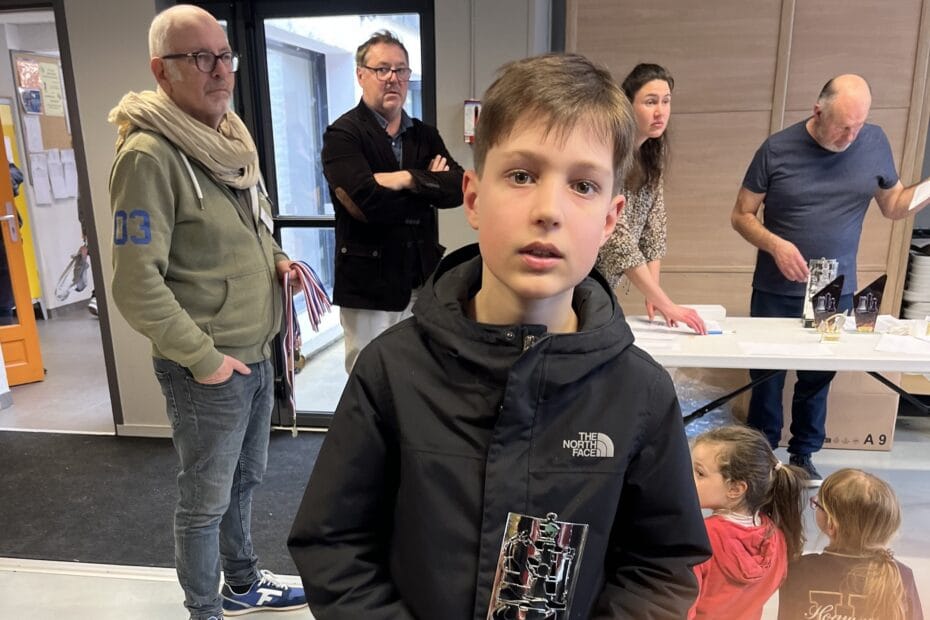 Augustin champion de Bretagne U14 de parties rapides 7